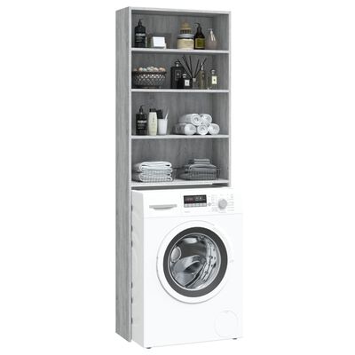 Vidaxl meuble pour machine à laver sonoma gris 64x24x190 cm VIDAXL Pas Cher  