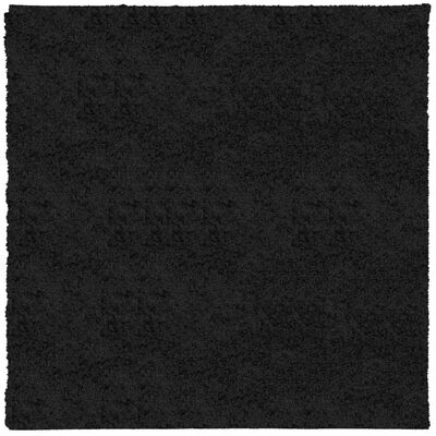 vidaXL Tapis shaggy PAMPLONA poils longs moderne noir 160x160 cm