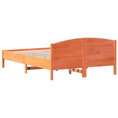 vidaXL Cadre de lit sans matelas cire marron 140x200cm bois pin massif