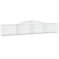 vidaXL Panier de gabions arqué 400x30x60/80 cm Fer galvanisé