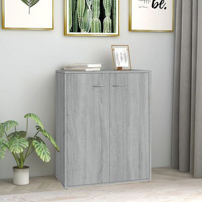 vidaXL Buffet Sonoma gris 60x30x75 cm Bois d'ingénierie