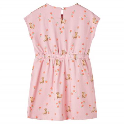 Robe pour enfants avec cordon orange clair 128