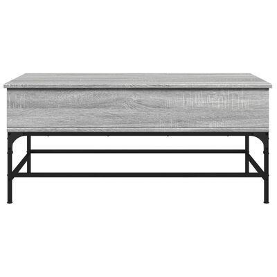 vidaXL Table basse sonoma gris 100x50x45 cm bois d'ingénierie et métal