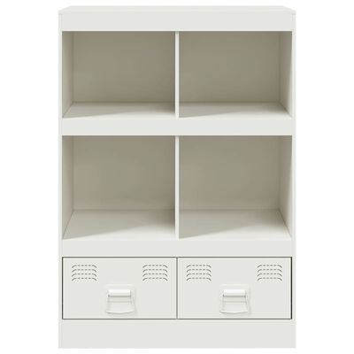 vidaXL Buffet haut blanc 67x39x95 cm acier