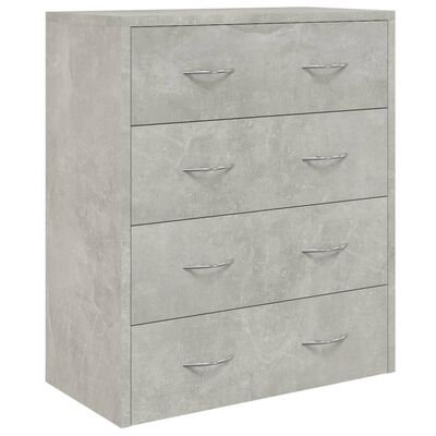 vidaXL Buffet avec 4 tiroirs 60x30,5x71 cm Gris béton