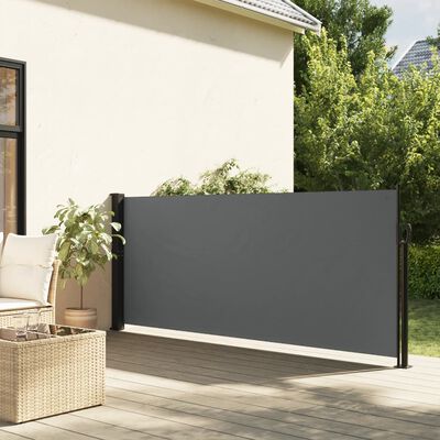 vidaXL Auvent latéral rétractable anthracite 120x500 cm