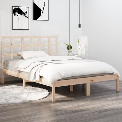 vidaXL Cadre de lit bois massif 120x190 cm petit double