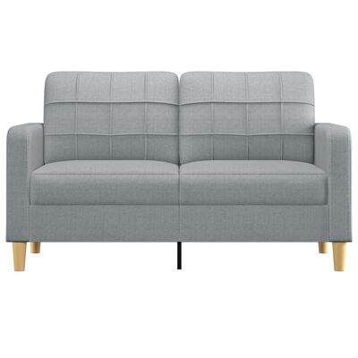 vidaXL Canapé à 2 places B-Stock gris clair 140 cm tissu