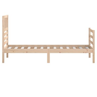 vidaXL Cadre de lit sans matelas 75x190 cm bois massif