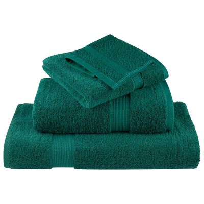 vidaXL Ensemble de serviettes de qualité supérieure SOLUND 8 pcs vert