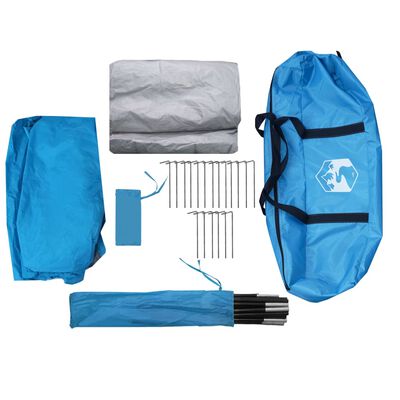 vidaXL Tente familiale Crossvent 8 personnes bleu imperméable