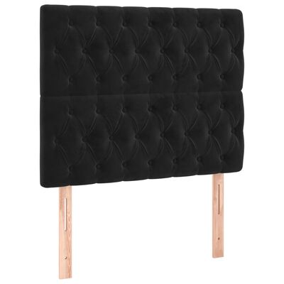 vidaXL Têtes de lit 2 pcs Noir 100x7x78/88 cm Velours