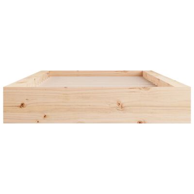 vidaXL Cadre de lit sans matelas 135x190 cm bois massif