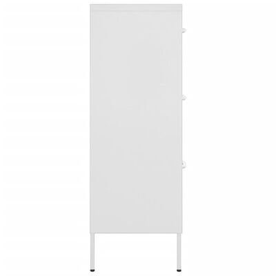 vidaXL Armoire à tiroirs Blanc 80x35x101,5 cm Acier