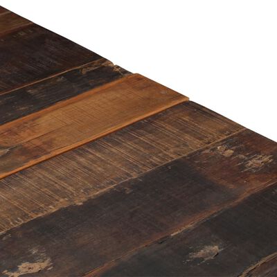 vidaXL Table basse argenté acier inoxydable et bois de mélèze massif