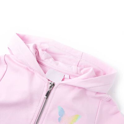 Sweat à capuche pour enfants rose clair 116