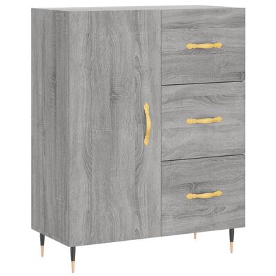 vidaXL Buffet haut Sonoma gris 69,5x34x180 cm Bois d'ingénierie