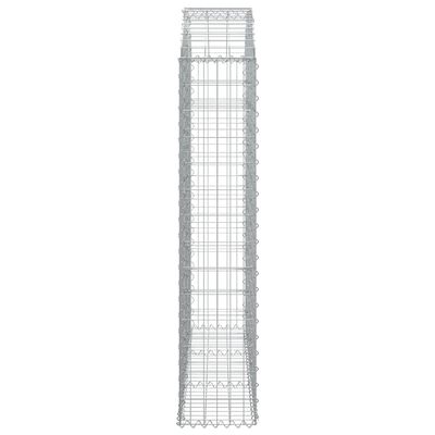 vidaXL Panier de gabions arqué 150x30x140/160 cm Fer galvanisé