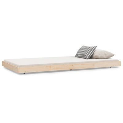 vidaXL Cadre de lit sans matelas 90x200 cm bois de pin massif