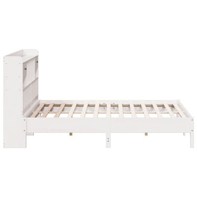 vidaXL Lit bibliothèque sans matelas blanc 180x200 cm bois pin massif