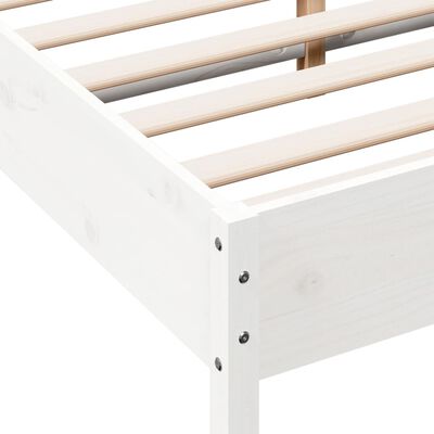 vidaXL Cadre de lit sans matelas blanc 140x200 cm bois de pin massif