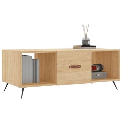 vidaXL Table basse chêne sonoma 102x50x40 cm bois d'ingénierie