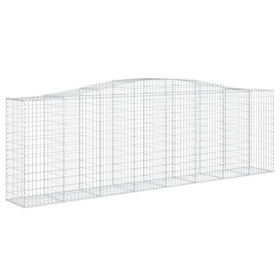 vidaXL Paniers à gabions arqués 2 pcs 400x50x120/140 cm Fer galvanisé