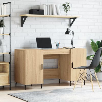 vidaXL Bureau chêne sonoma 140x50x75 cm bois d'ingénierie