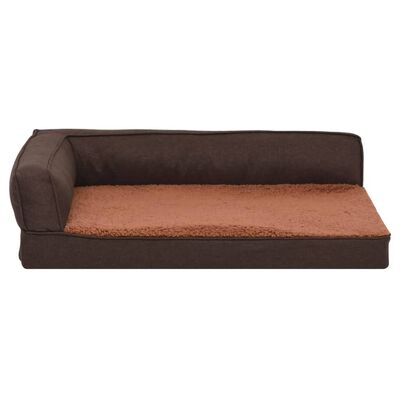 vidaXL Matelas de lit ergonomique de chien 75x53 cm Polaire aspect lin