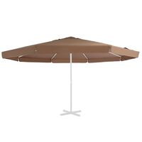 vidaXL Tissu de remplacement pour parasol d'extérieur Sable 500 cm