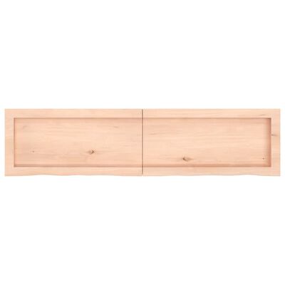 vidaXL Étagère murale 120x30x(2-6) cm bois de chêne massif non traité