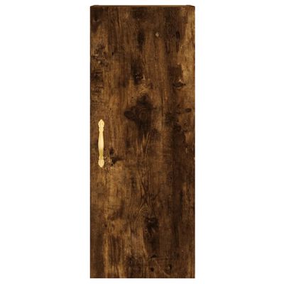 vidaXL Buffet haut Chêne fumé 34,5x34x180 cm Bois d'ingénierie