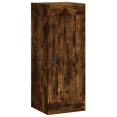 vidaXL Armoire murale chêne fumé 34,5x34x90 cm bois d'ingénierie