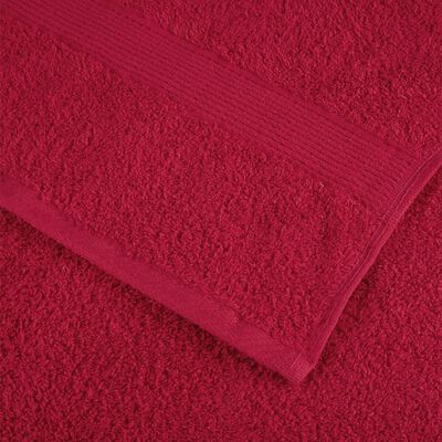 vidaXL Serviettes de sauna de qualité supérieure SOLUND 10 pcs rouge