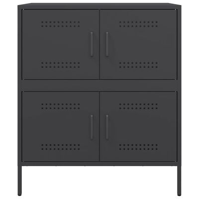 vidaXL Buffet noir 68x39x79 cm acier