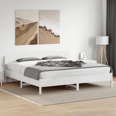 vidaXL Cadre de lit sans matelas blanc 180x200 cm bois massif de pin