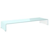 vidaXL Meuble TV/Support pour moniteur 100x30x13 cm verre vert