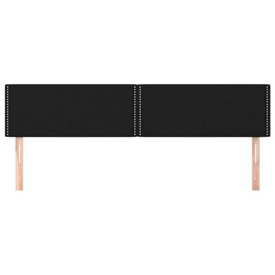 vidaXL Têtes de lit 2 pcs Noir 80x5x78/88 cm Tissu