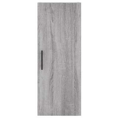 vidaXL Buffet haut Sonoma gris 34,5x34x180 cm Bois d'ingénierie