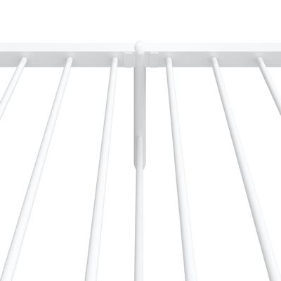 vidaXL Cadre de lit métal sans matelas et pied de lit blanc 100x190 cm