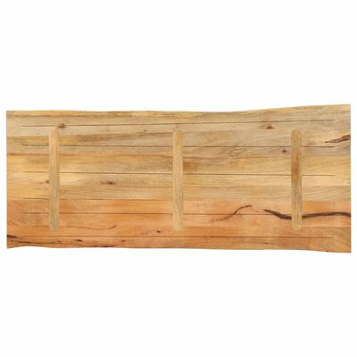 vidaXL Dessus de table 140x60x3,8 cm bord vivant bois massif manguier