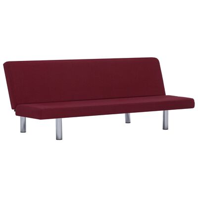 vidaXL Canapé-lit Rouge bordeaux Polyester