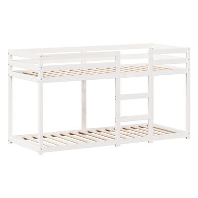 vidaXL Lit superposé sans matelas blanc 80x200 cm bois de pin massif