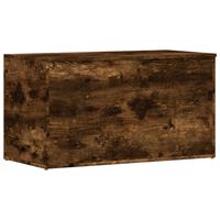 vidaXL Coffre de rangement Chêne fumé 84x42x46 cm Bois d'ingénierie