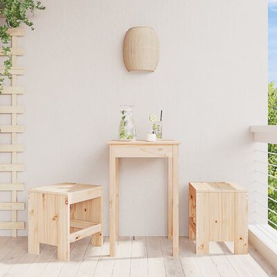 vidaXL Tabourets de jardin lot de 2 40x36x45 cm bois massif de pin