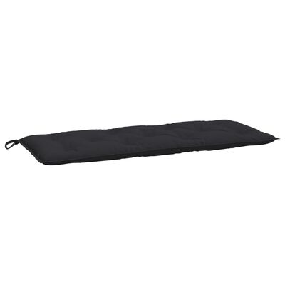 vidaXL Coussin de banc de jardin noir 120x50x7 cm tissu oxford