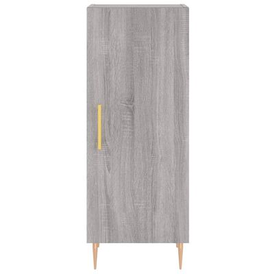 vidaXL Buffet haut Sonoma gris 34,5x34x180 cm Bois d'ingénierie