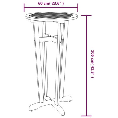 vidaXL Ensemble de bar de jardin 5 pcs bois d'acacia solide