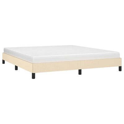 vidaXL Cadre de lit sans matelas crème 160x200 cm tissu