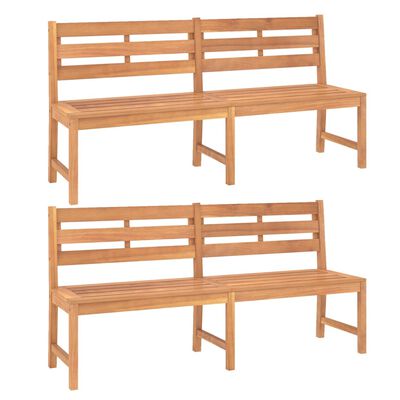 vidaXL Ensemble à manger de jardin 3 pcs Bois de teck massif